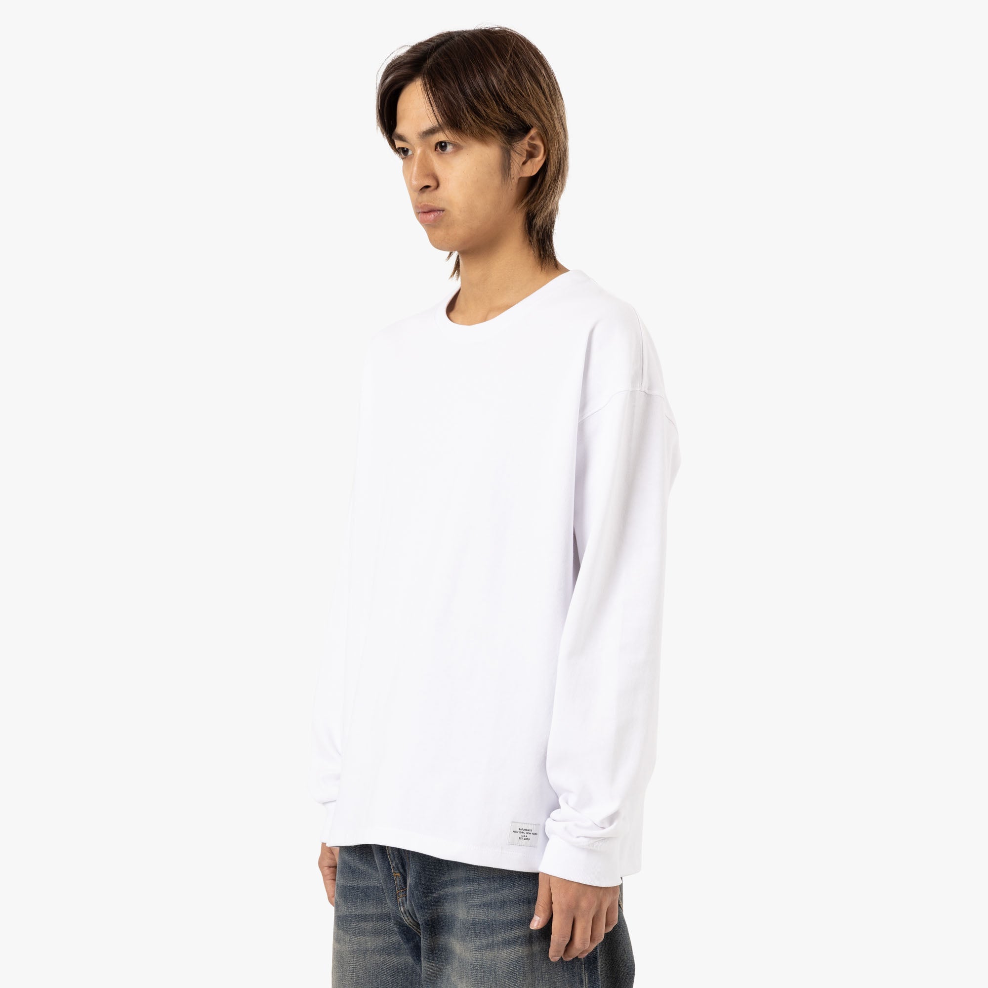 Saturdays NYC Max Weight Longsleeve T-Shirt / White