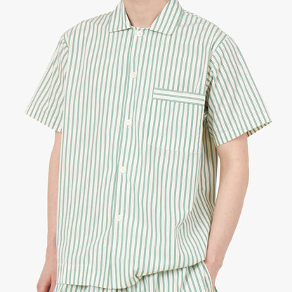 Tekla Poplin Short Sleeve Shirt / Clover Stripes