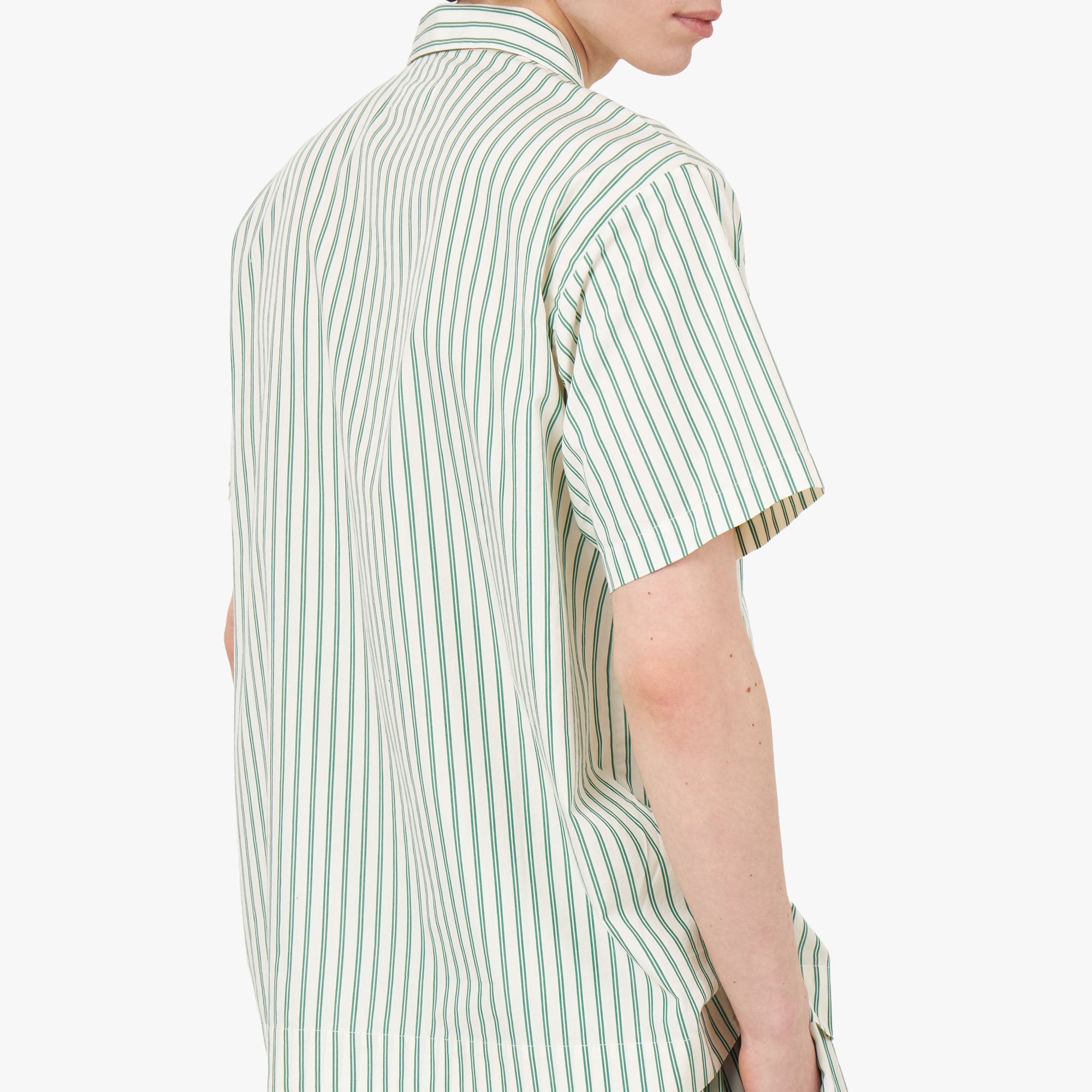 Tekla Poplin Short Sleeve Shirt / Clover Stripes