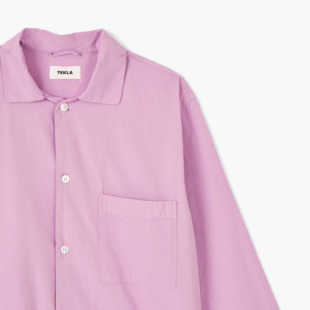 Tekla Poplin Long Sleeve Shirt / Purple Pink