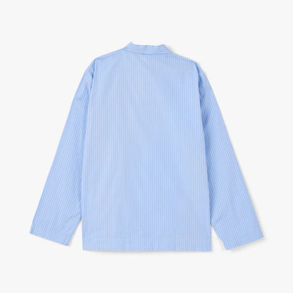 Tekla Poplin Long Sleeve Shirt / Pin Stripes