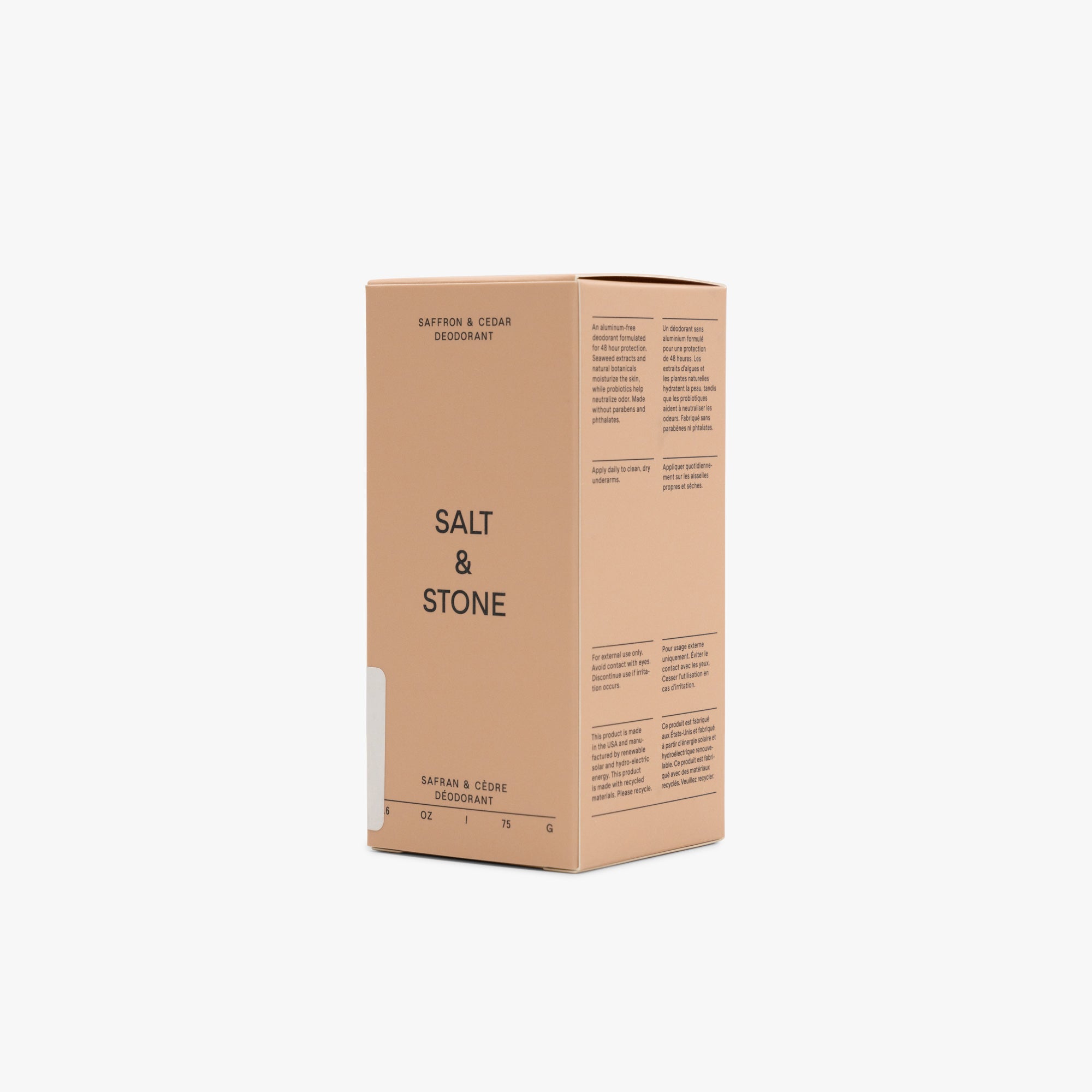 Salt & Stone Natural Deodorant / Saffron & Cedar