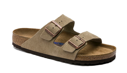 UNISEX BIRKENSTOCK ARIZONA SOFT FOOT BED | TAUPE SUEDE