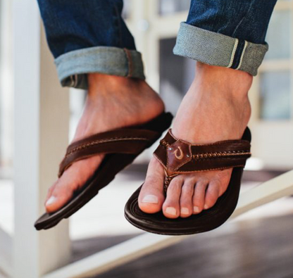 MEN'S OLUKAI MEA OLA | TAN / DARK JAVA