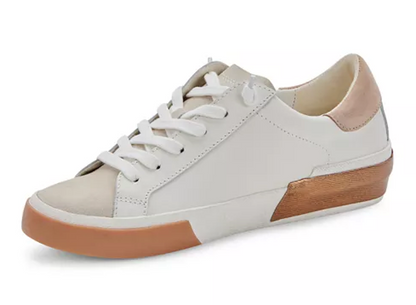 WOMEN'S DOLCE VITA ZINA SNEAKER | WHITE / TAN