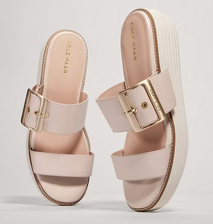 WOMEN'S COLE HAAN ØRIGINAL GRAND PLATFORM SLIDE | SANDOLLAR / IVORY