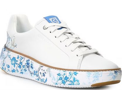 WOMEN'S COLE HAAN GRANDPRØ TOPSPIN SNEAKER | OPTIC WHITE / BLUE TOILE