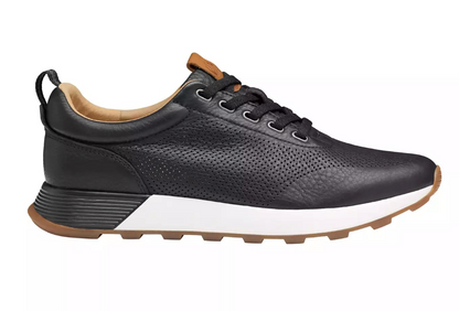 MEN'S JOHNSTON & MURPHY KINNON PERFORATED JOGGER | BLACK