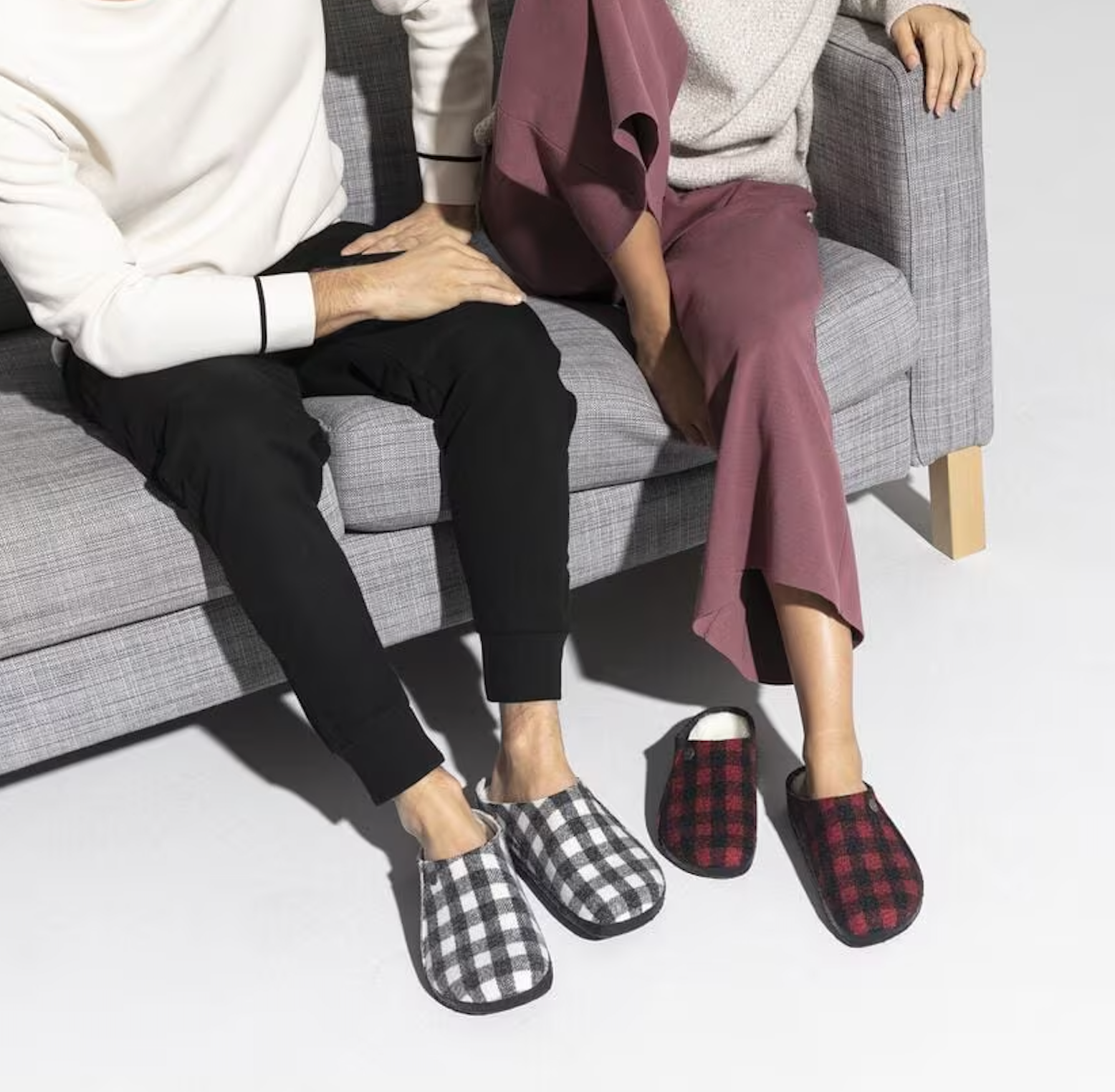 UNISEX BIRKENSTOCK ZERMATT RIVET SHEARLING | PLAID RED