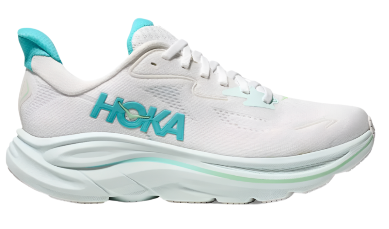 WOMEN'S HOKA CLIFTON 10 | WHITE / CIELO BLUE
