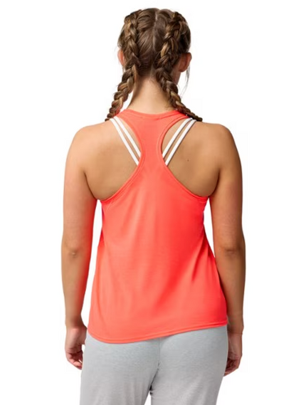 WOMEN'S BROOKS DISTANCE TANK 3.0 | NEO CAYENNE / GOOD RUN VIBES
