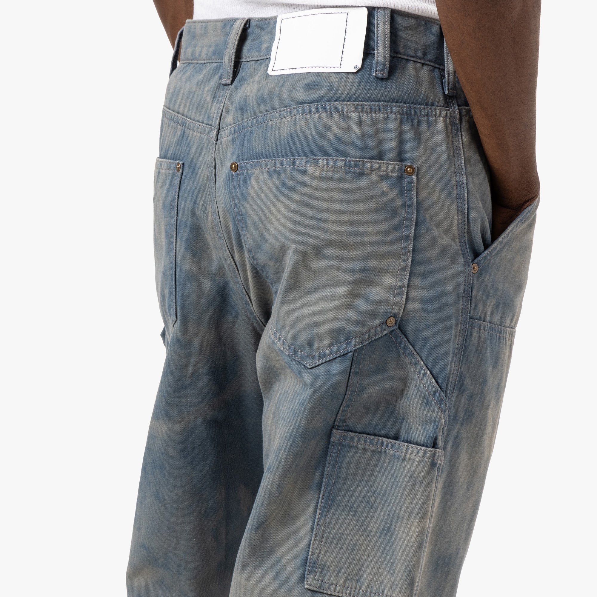 thisisneverthat Bleached Double Knee Pant / Blue