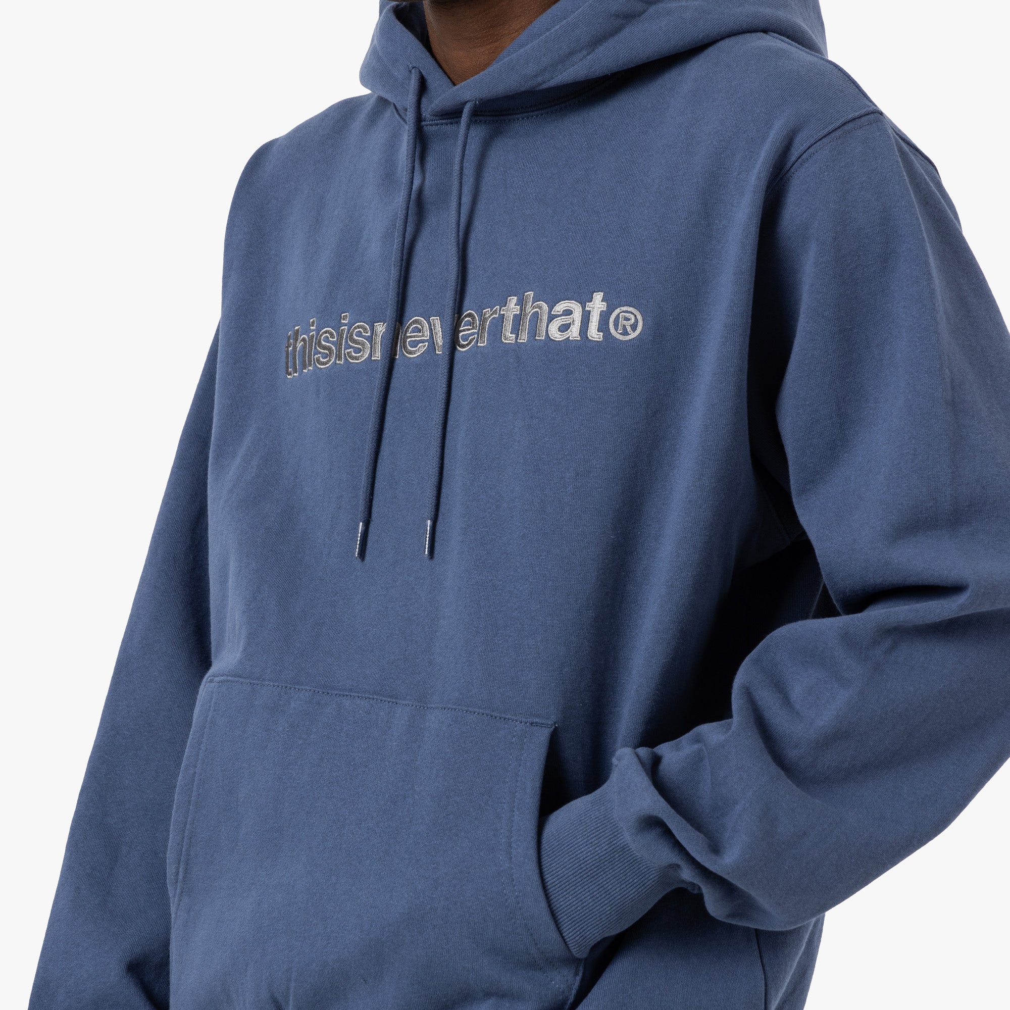 thisisneverthat T-Logo Hoodie / Deep Water