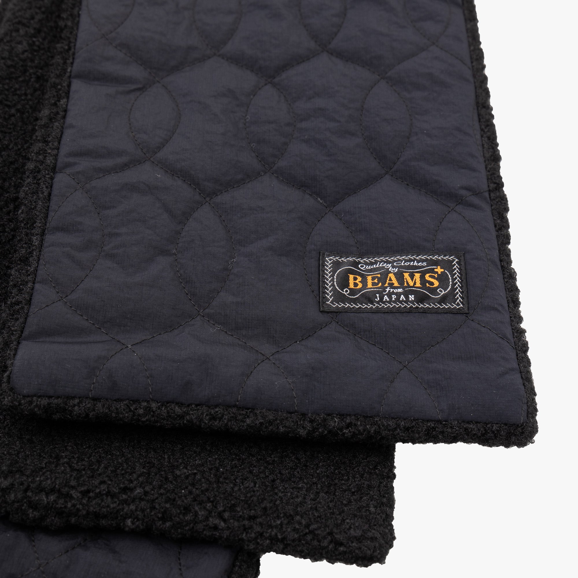 BEAMS PLUS Muffler / Boa Quilt / Black