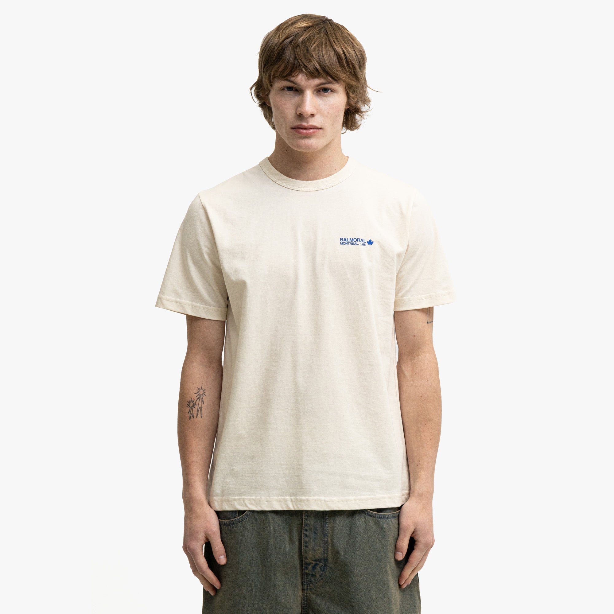 Balmoral Radius T-Shirt Natural / Light Blue