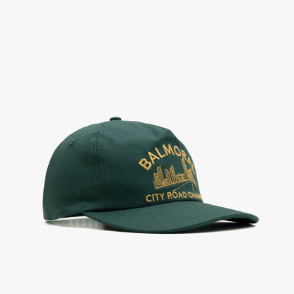 Balmoral Skyline 5-Panel Hat Forest Green / Gold