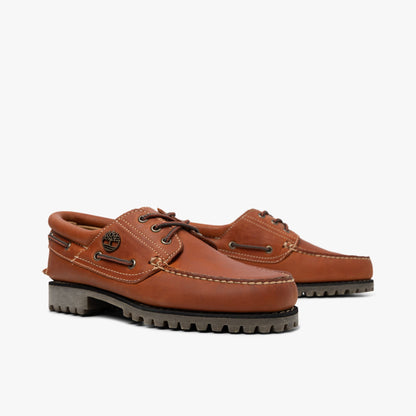 Timberland Authentic 3-Eye Boat Shoe / Orange Full Grain