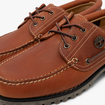Timberland Authentic 3-Eye Boat Shoe / Orange Full Grain