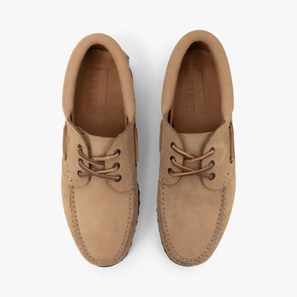 Timberland Authentic 3-Eye Boat Shoe / Taupe Nubuck