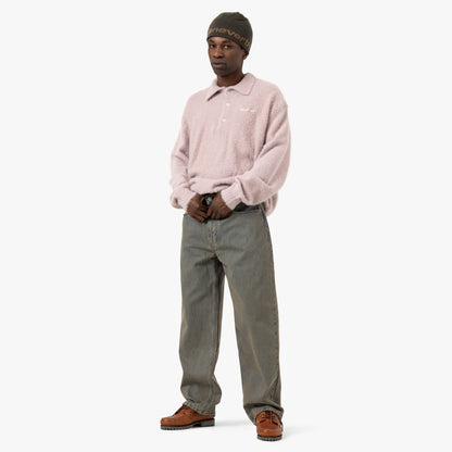 thisisneverthat SCT-Logo Shaggy Knit Polo / Pink
