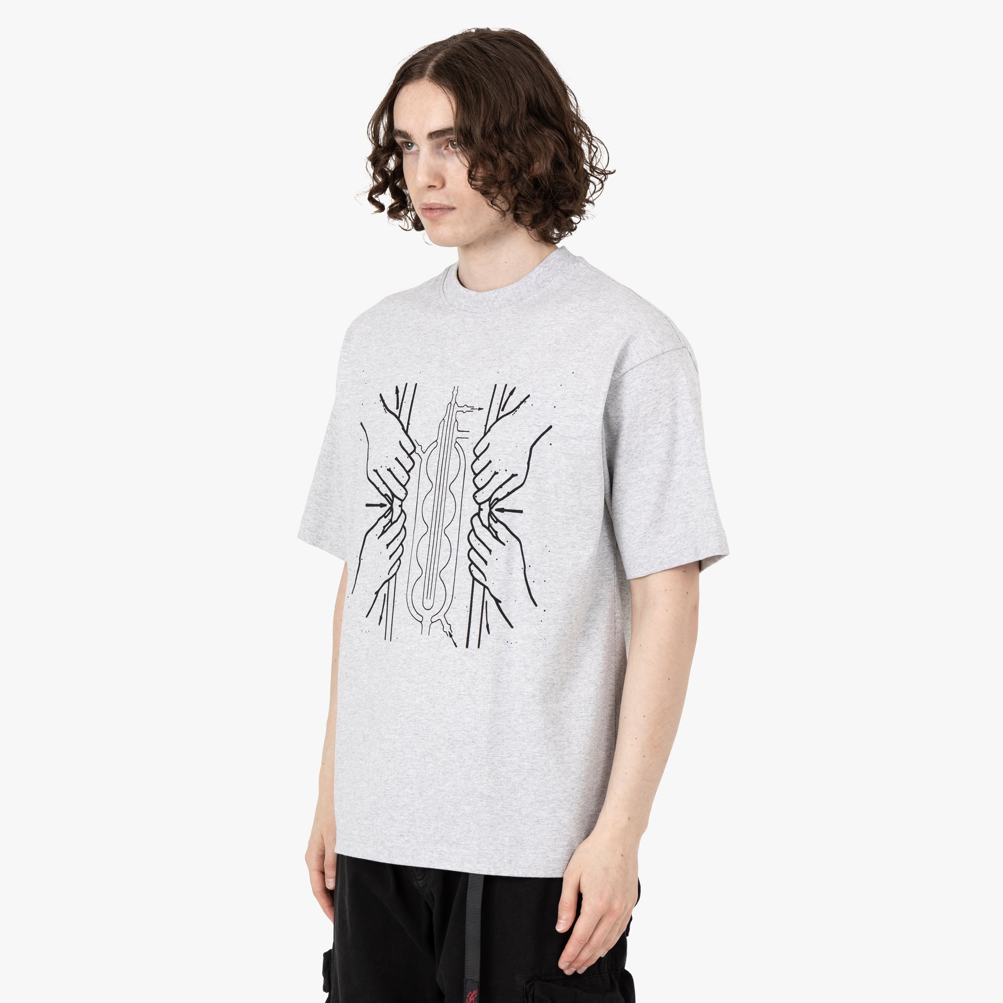 The Trilogy Tapes Pressure Small T-Shirt / Grey Marl