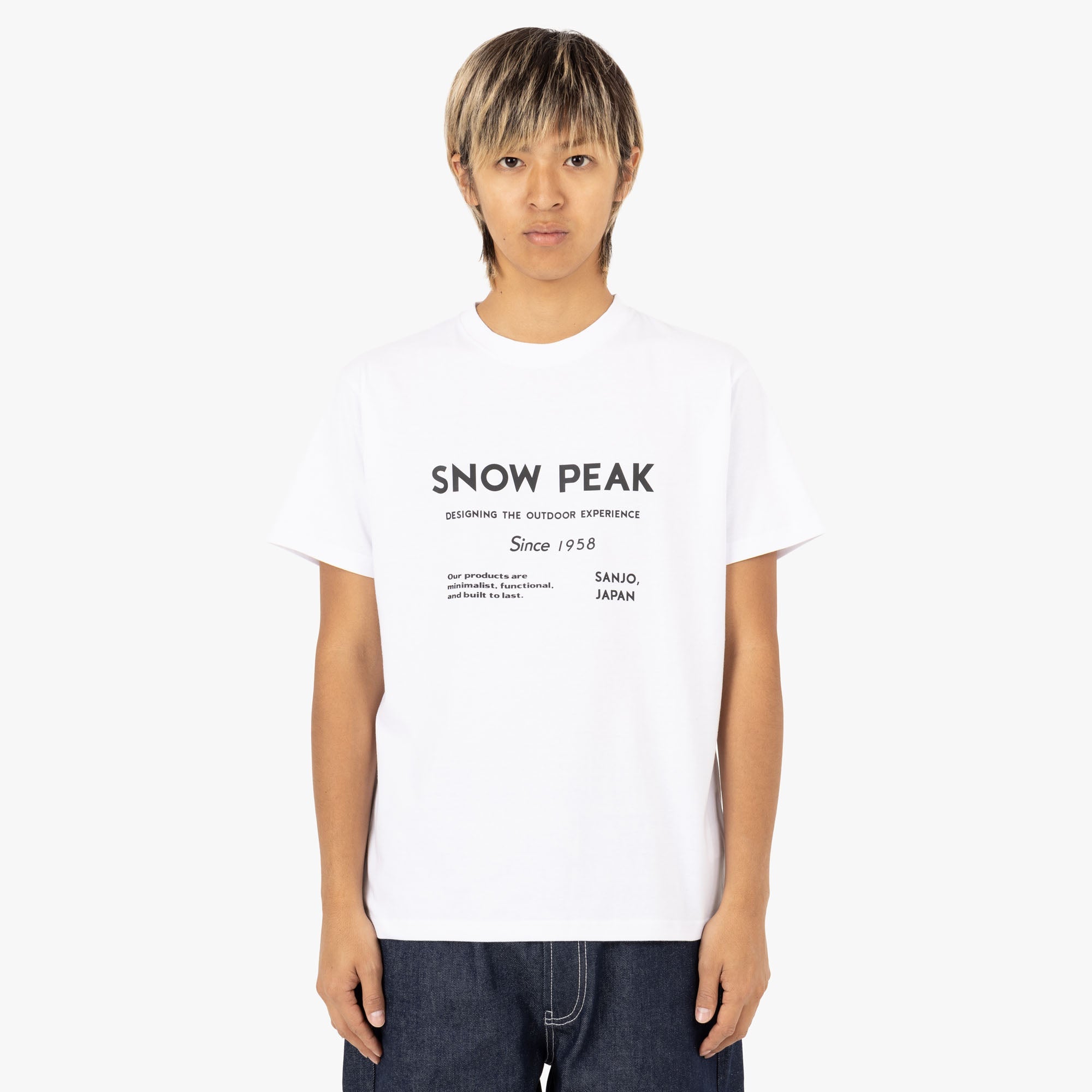 Snow Peak SP Typography T-Shirt / White