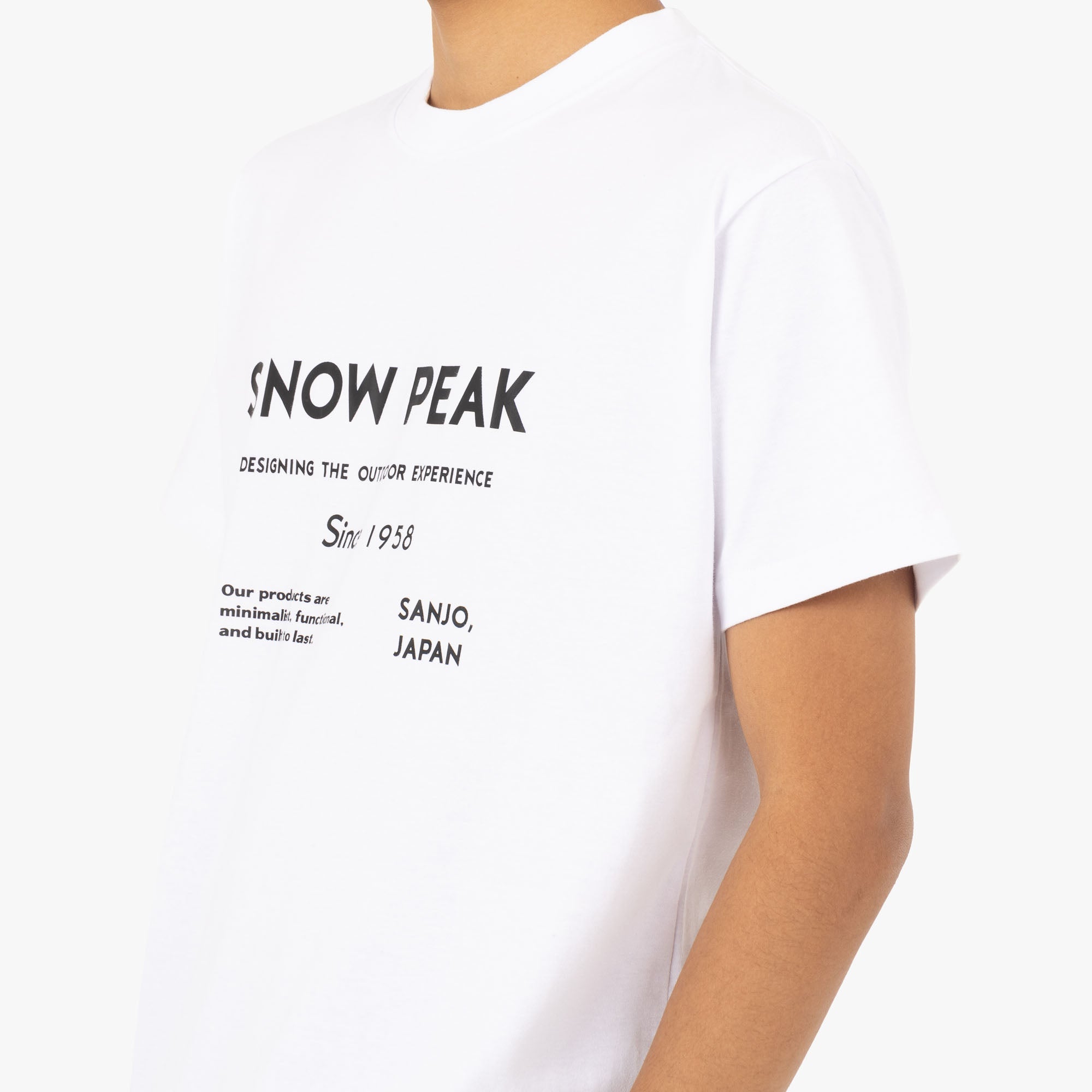 Snow Peak SP Typography T-Shirt / White