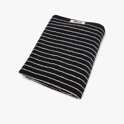 Tekla Bath Towel / Black Stripes