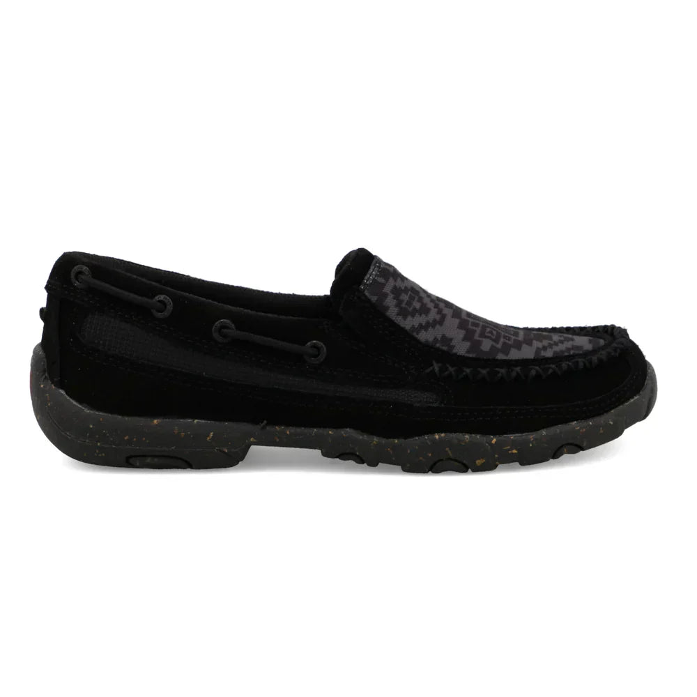 WOMEN'S TWISTED X SLIP ON DRIVING MOC | BLACK - GREY