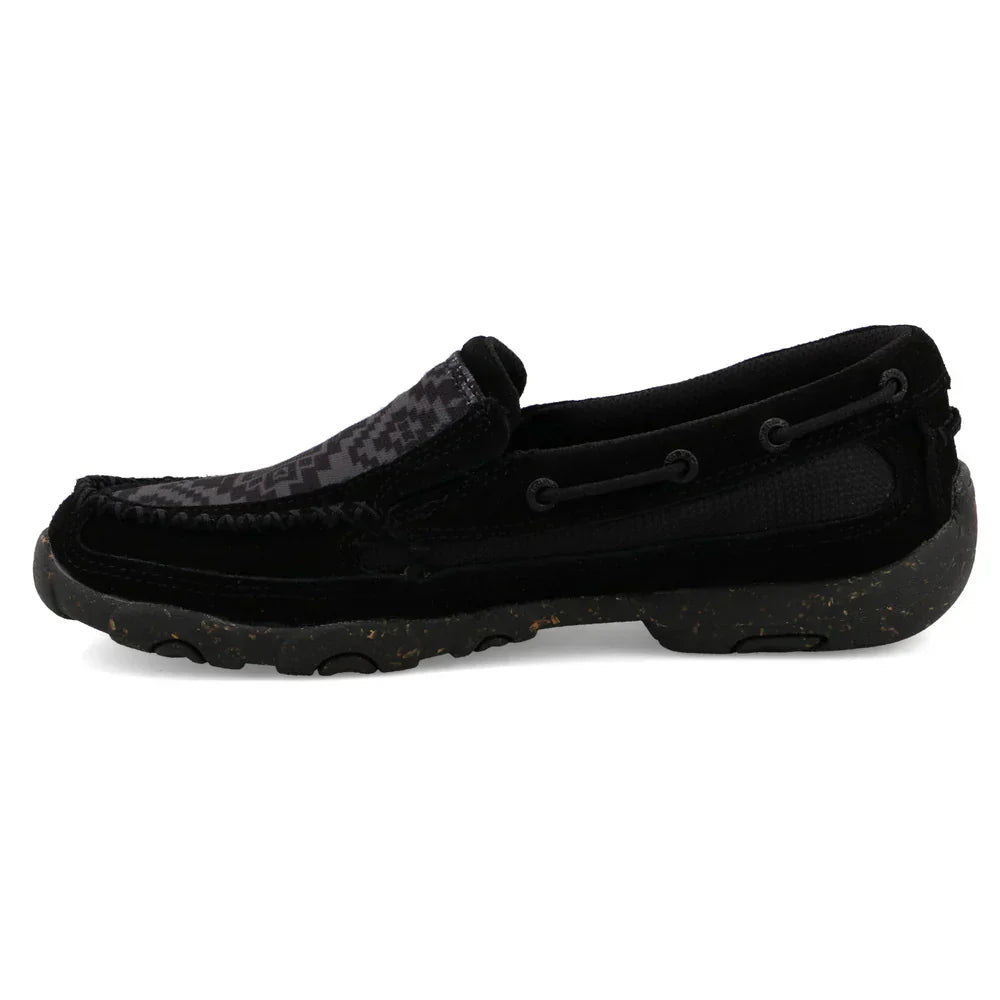 WOMEN'S TWISTED X SLIP ON DRIVING MOC | BLACK - GREY