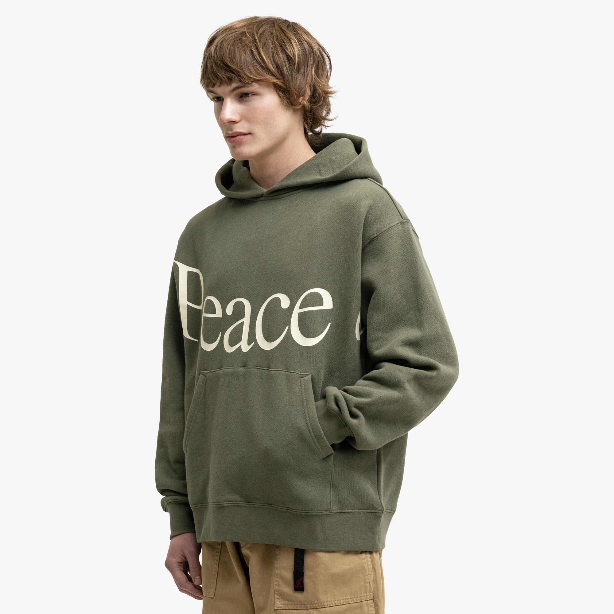 Museum Of Peace & Quiet Jumbo Wordmark Hoodie Olive