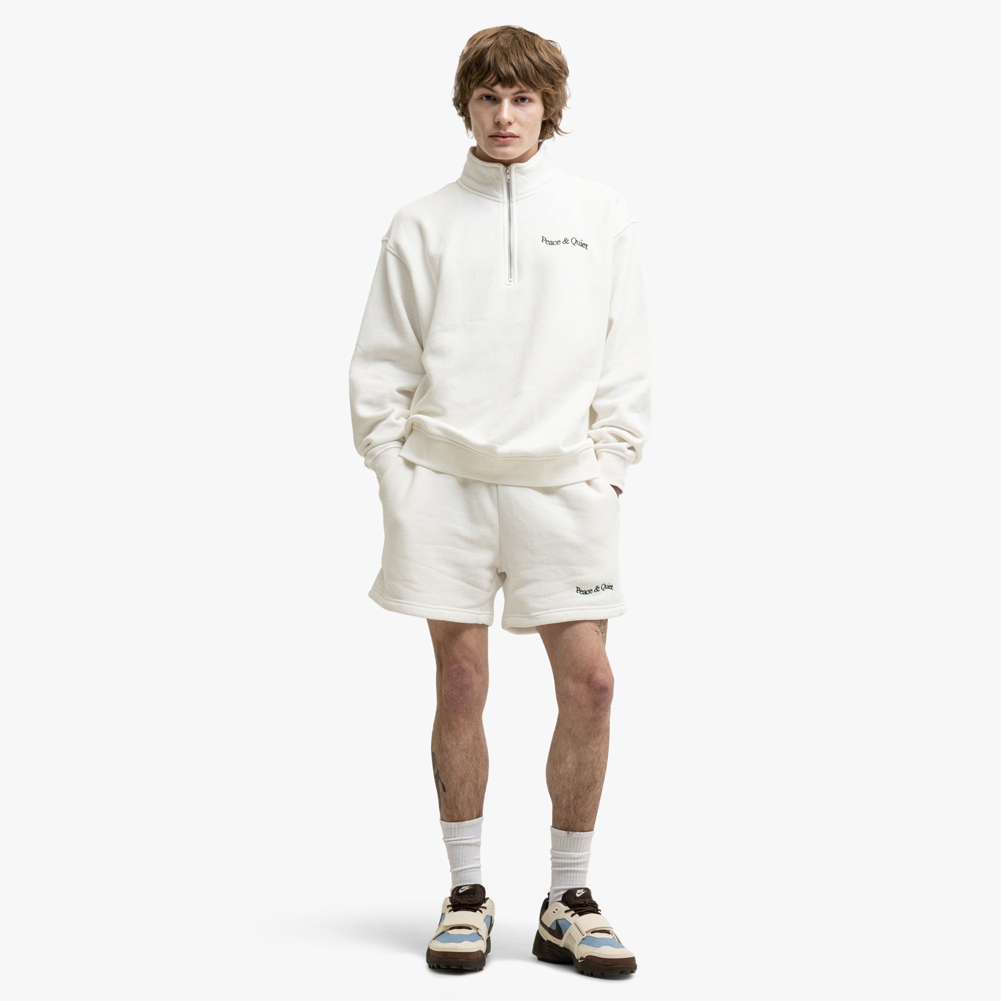 Museum Of Peace & Quiet Quarter Zip Up White