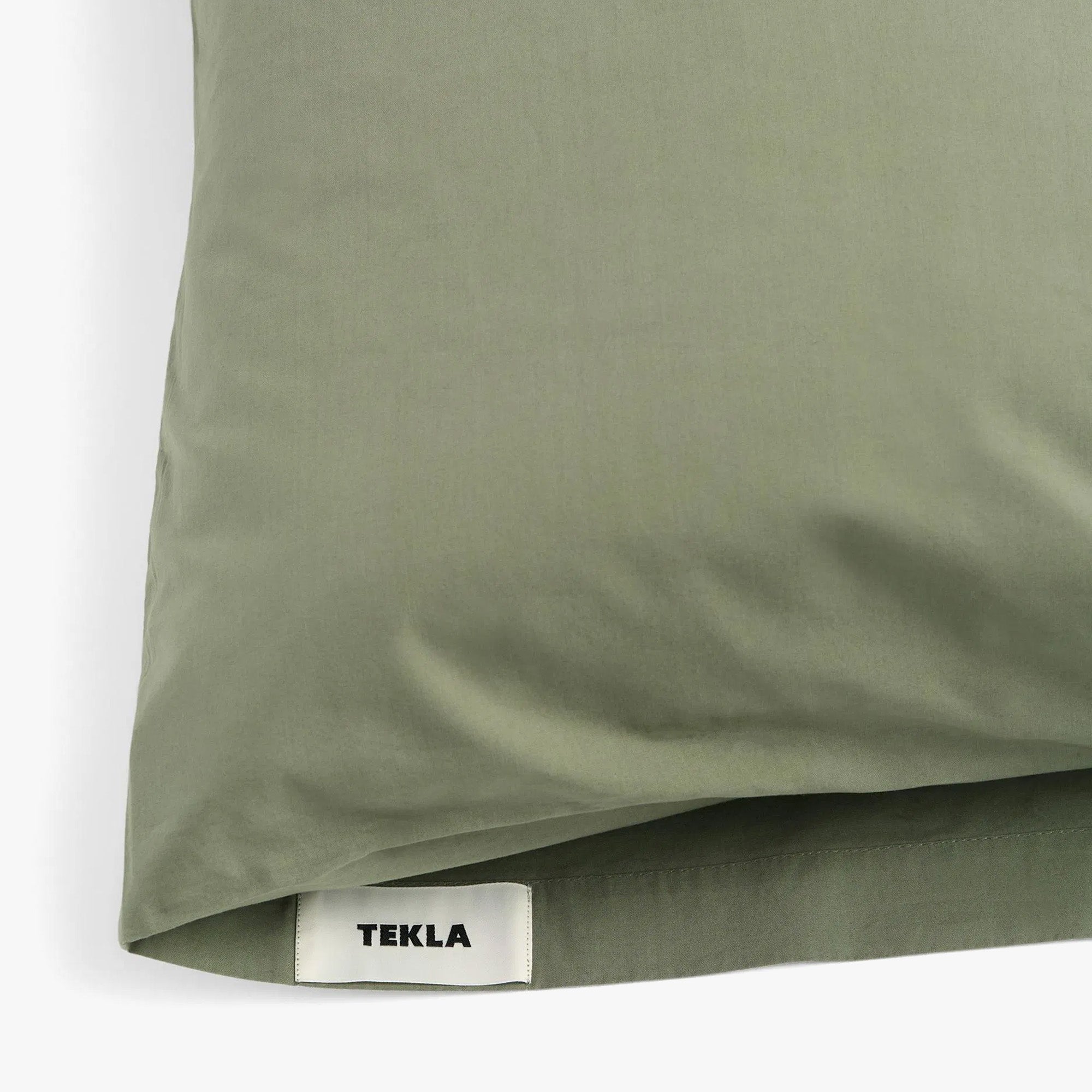 Tekla Cotton Percale Pillow Sham / Olive Green
