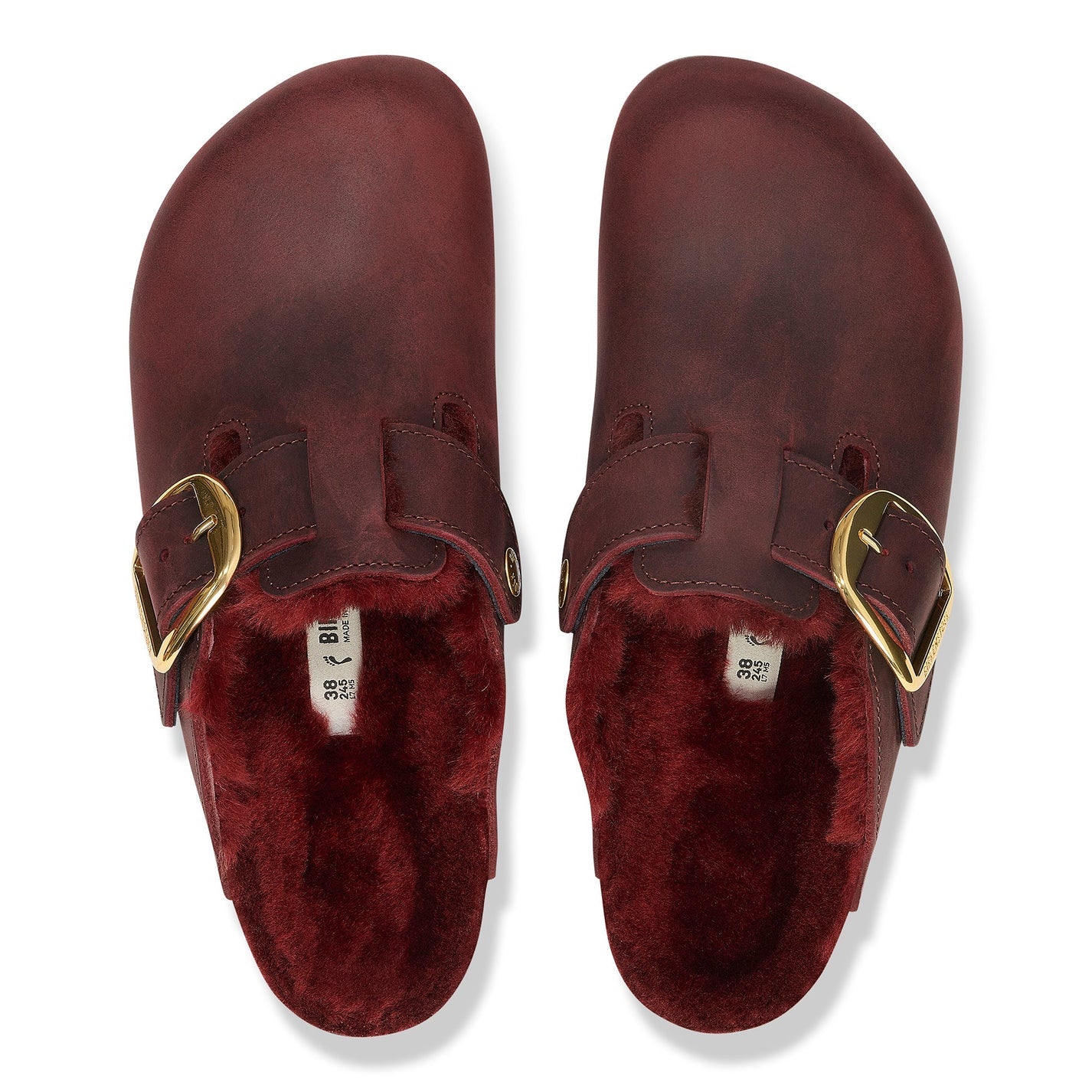 UNISEX BIRKENSTOCK BOSTON BIG BUCKLE SHEARLING | ZINFANDEL
