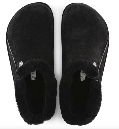 UNISEX BIRKENSTOCK ZERMATT PREMIUM FUR LINED CLOG | BLACK