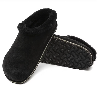 UNISEX BIRKENSTOCK ZERMATT PREMIUM FUR LINED CLOG | BLACK