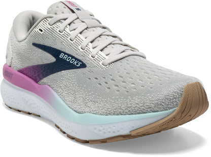 WOMEN'S BROOKS GHOST 16 | WHITE / GREY / ESTATE BLUE