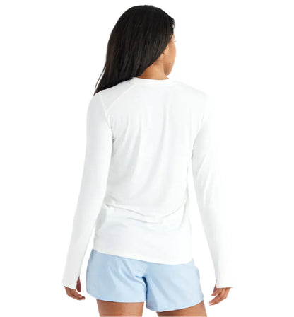 WOMEN'S FREE FLY BAMBOO SHADE LONG SLEEVE II | BRIGHT WHITE