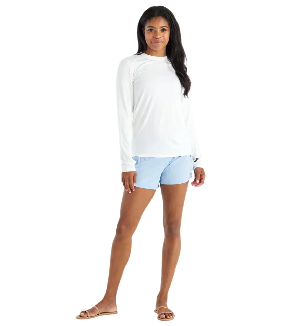 WOMEN'S FREE FLY BAMBOO SHADE LONG SLEEVE II | BRIGHT WHITE