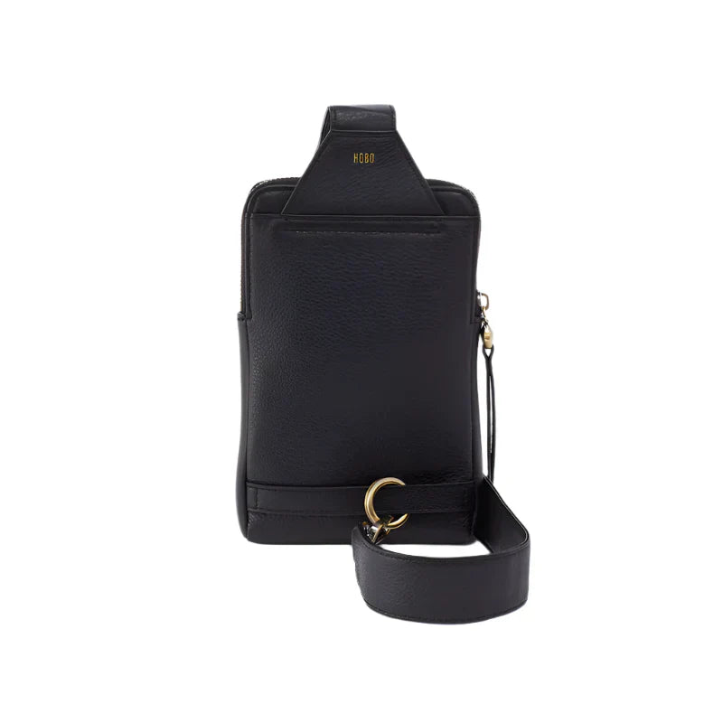 WOMEN'S HOBO GRANT SLING | BLACK PEBBLED LEATHER