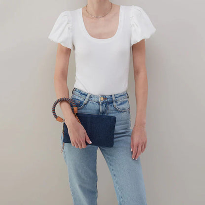 WOMEN'S HOBO SABLE WRISTLET | DARK DENIM