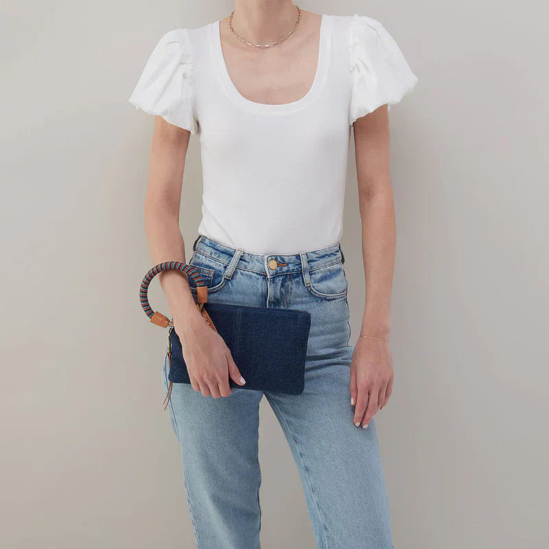 WOMEN'S HOBO SABLE WRISTLET | DARK DENIM