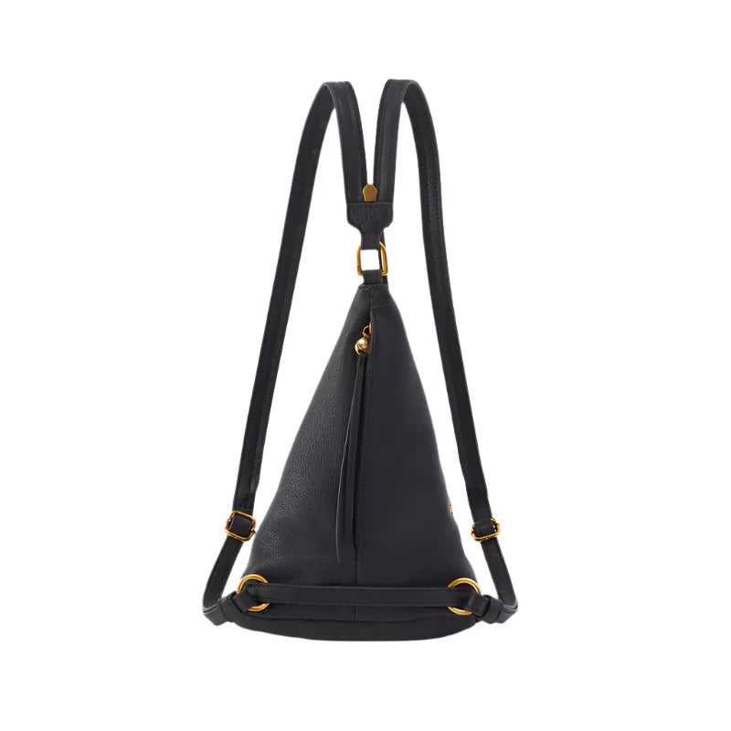 WOMEN'S HOBO SWAY SMALL SLING | BLACK PEBBLED LEATHER