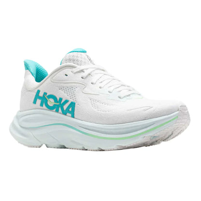 WOMEN'S HOKA CLIFTON 10 | WHITE / CIELO BLUE