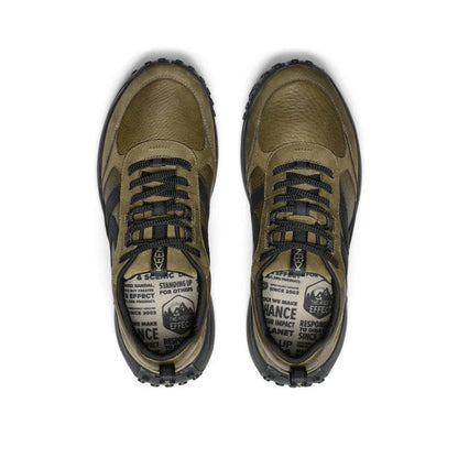 MEN'S KEEN KS86 LEATHER SNEAKER | DARK OLIVE / BLACK