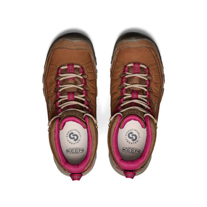 WOMEN'S KEEN TARGHEE IV MID WATERPROOF HIKING BOOT | BISON / BEAUJOLAIS