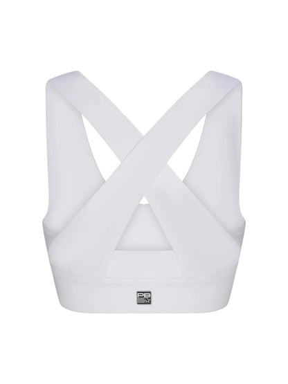 WOMEN'S PB5-STAR X-OVER BACK SPORTS BRA | WHITE