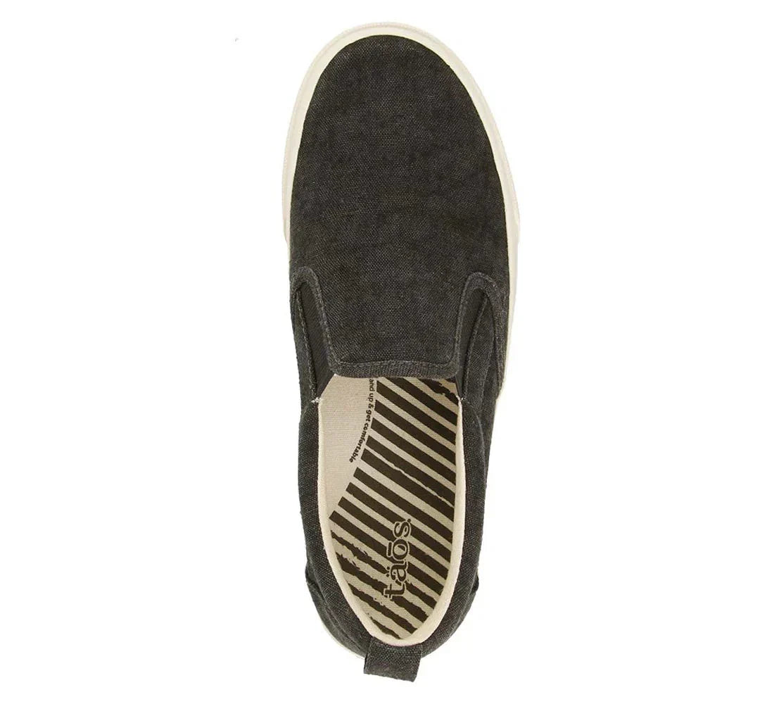 WOMEN'S TAOS RUBBER SOUL CANVAS SNEAKER | CHARCOAL WASH
