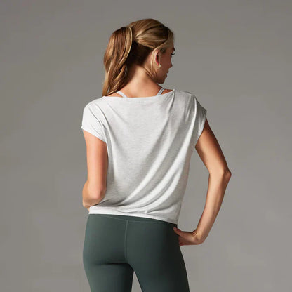 WOMEN'S TAVI VOYAGE BOATNECK TEE | ASH