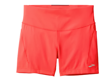 WOMEN'S BROOKS SPARK 5" SHORT TIGHT | NEO CAYENNE